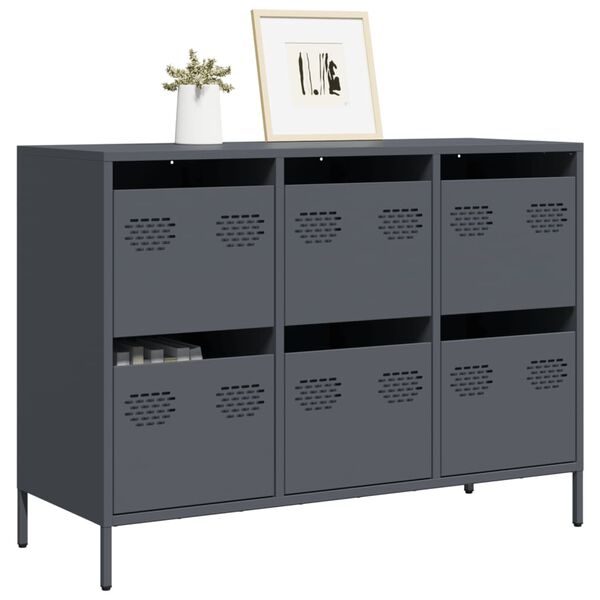 vidaXL Sideboard&nbsp;Anthracite 101.5x39x73.5 cm Cold-rolled Steel