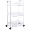 vidaXL Storage Trolley 3-Tier Transparent 37x28x68 cm Acrylic