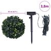 vidaXL Artificial Boxwood Balls with LED Lights 2 pcs Green 22 cm