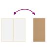 vidaXL Bulletin Board Folding White 100 x 100 x 1.4 cm Solid pine wood