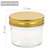vidaXL Glass Jam Jars with Gold Lids 24 pcs 110 ml