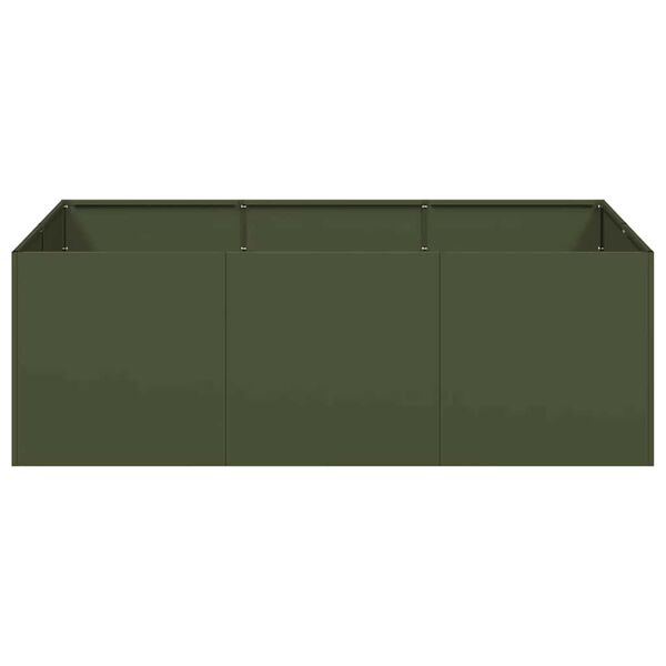 vidaXL Planter Olive Green 120x80x40 cm Steel
