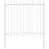 vidaXL Garden Fence 5 pcs White 8.5 x 1.5 m Powder-coated Steel