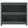 vidaXL Book Cabinet Grey 80x35x68 cm Solid Wood Pine