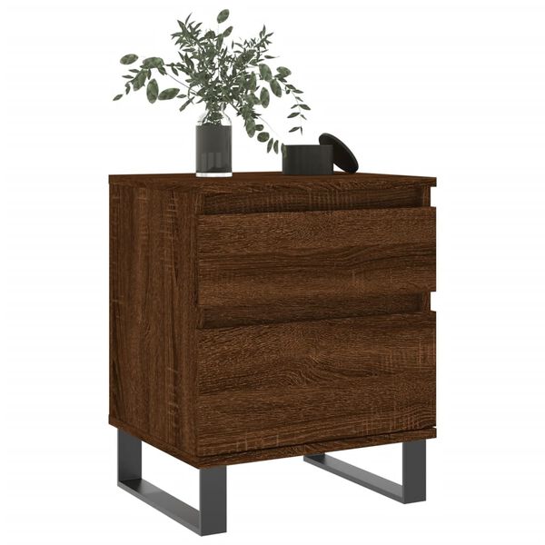 vidaXL Bedside Cabinets 2 pcs Brown Oak 40x35x50 cm Engineered Wood