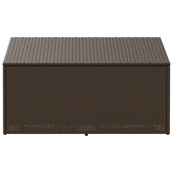 vidaXL Garden Storage Box Brown 110x50x58 cm Poly Rattan