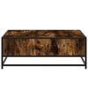 vidaXL Coffee Table Smoked Oak 80x80x30 cm Engineered Wood and Metal