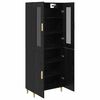 vidaXL Highboard Black Oak 69.5 x 34 x 180 cm
