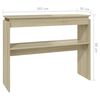 vidaXL Console Table Sonoma Oak 102x30x80 cm Engineered Wood