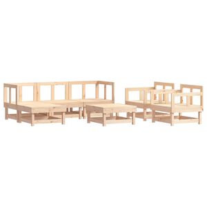 vidaXL 7 Piece Garden Lounge Set Solid Wood Pine