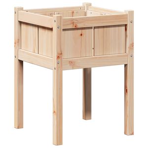 vidaXL Garden Planter Nature 50 x 50 x 70 cm Solid Pine Wood