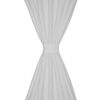 2 pcs White Micro-Satin Curtains with Loops 140 x 175 cm