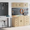 vidaXL Garage Cabinets 2 pcs Sonoma Oak Engineered Wood