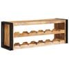 vidaXL Wine Rack Brown 120 x 45 x 33 cm Solid Rough Mango Wood
