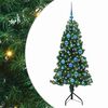 vidaXL Corner Artificial Christmas Tree Green 150 cm PVC and Metal