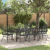 vidaXL Garden Dining Set 9 pcs Black Poly Rattan