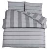 vidaXL Duvet Cover Set Light Grey 200x200 cm Cotton