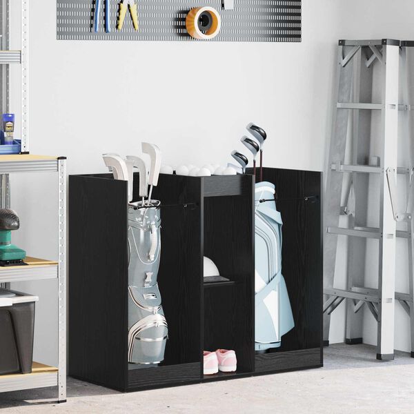 vidaXL Golf Cabinet Plain Black Oak 102 x 45 x 85.5 cm