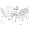 vidaXL Garden Dining Set 5 pcs White Aluminium
