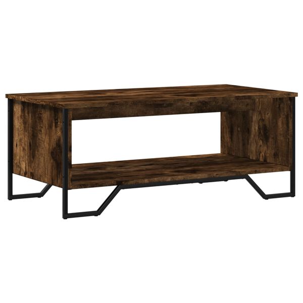 vidaXL Coffee Table Smoked Oak 100x51x40 cm Engineered Wood