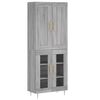 vidaXL Highboard Grey Sonoma 69.5x34x180 cm Engineered Wood