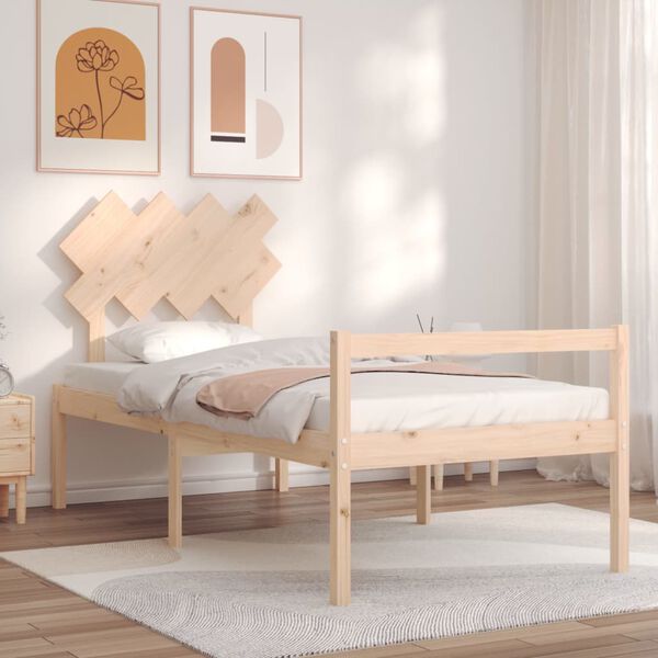 vidaXL Senior Bed without Mattress 90x200 cm Solid Wood