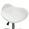 vidaXL Salon Spa Stool White Faux Leather