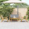 vidaXL Garden Chairs with Table 4 pcs Black 90 x 45 x 40 cm