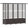 vidaXL Raised Bed with Trellis and Roof Brown 203 x 40 x 138 cm PP