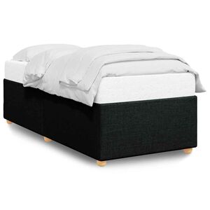vidaXL Bed Frame without Mattress Black&nbsp;Single&nbsp;Fabric