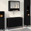 vidaXL Bathroom Cabinet Black Oak 90 x 33 x 60 cm Engineered Wood