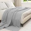 vidaXL Throw Blanket Grey 240 x 220 cm Fleece