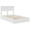 vidaXL Storage Bed with Headboard White 120 x 190 cm Engineered Wood
