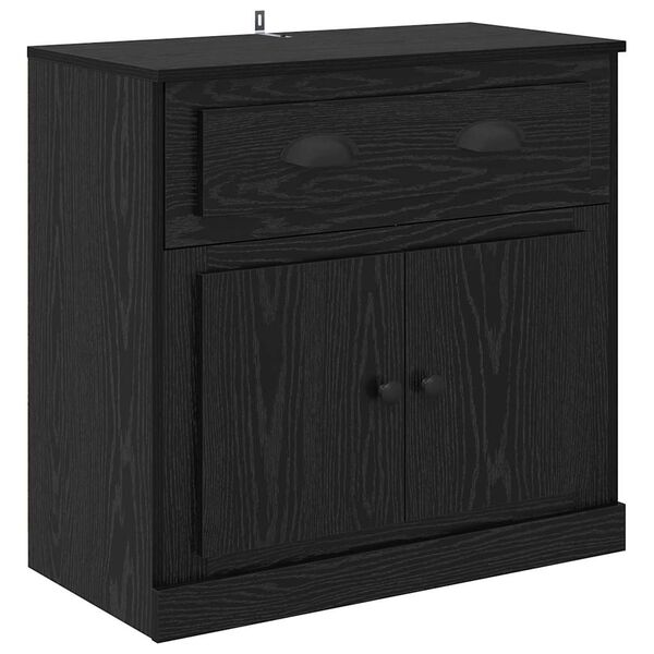 vidaXL Highboard Black Oak 70 x 35.5 x 67.5 cm Engineered Wood