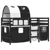 vidaXL Kids' Loft Bed with Tunnel without Mattress White&Black 80x200 cm