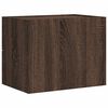 vidaXL Wall-mounted Bedside Cabinet Brown Oak 45x30x35 cm