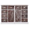 vidaXL Sideboard with 10 Drawers Brown 113x30x79 cm Wood