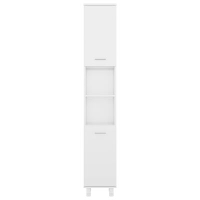 vidaXL Bathroom Cabinet High Gloss White 30x30x179 cm Engineered Wood