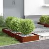 vidaXL Lawn Edging 6 pcs Rusty 40 x 40 x 13 cm Weathering Steel