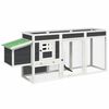 vidaXL Chicken Coop Grey 204x50x84 cm Solid Wood Pine