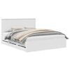 vidaXL Bed Frame with Drawer White 160 x 200 cm Engineer Wood