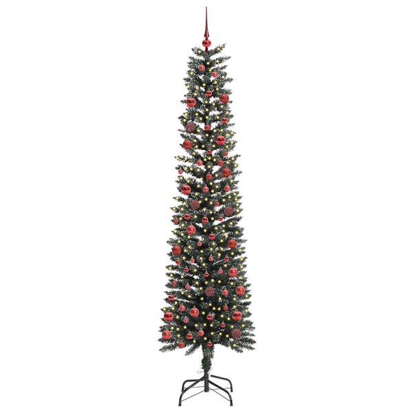 vidaXL Artificial Christmas Tree with 300 LEDs Green 58 x 58 x 210 cm