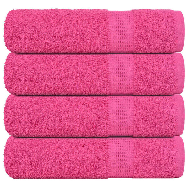 vidaXL Shower Towels "FROGN" 4 pcs Pink 70x140 cm 360 gsm