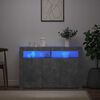 vidaXL Sideboard with LED Lights Concrete Grey 115.5x30x75 cm
