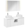 vidaXL Bathroom Cabinet Set 4 pcs White Engineered Wood