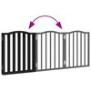 vidaXL Dog Gate Foldable 3 Panels Black 150 cm&nbsp;Poplar Wood