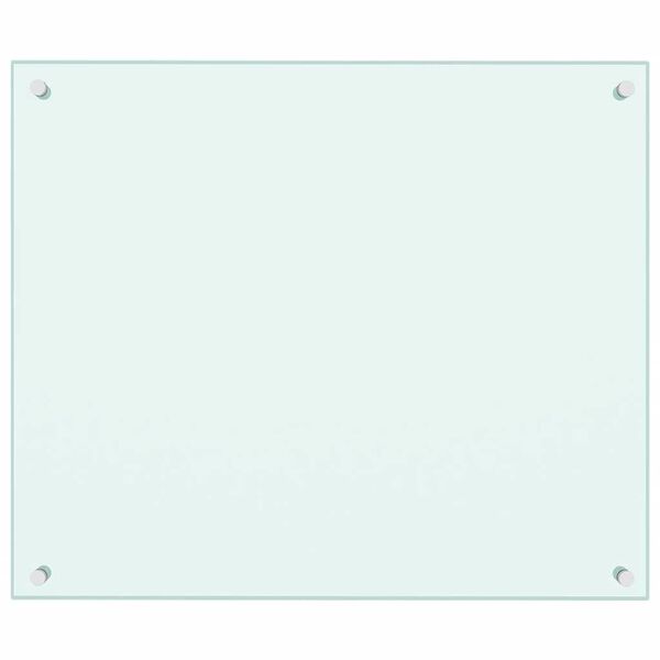 vidaXL Kitchen Backsplash Milk 70 x 60 cm Tempered Glass