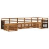 vidaXL Sectional Sofa Set 6 pcs Natural Solid Acacia Wood