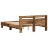 vidaXL Bed Frame with Headboard Old wood 140 x 190 cm Engineered wood