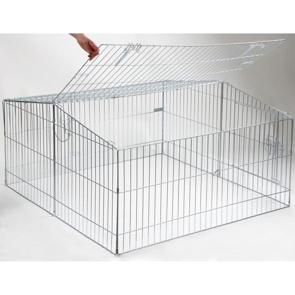 Kerbl Outdoor Pet Enclosure Easy Metal Silver 82845
